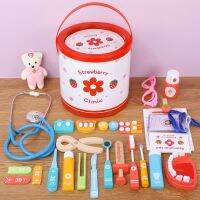 [COD] New childrens wooden bucket doctor toy simulation play house injection dentist role-playing puzzle