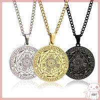 NBVF 2pcs Wicca สร้อยคอจี้เครื่องรางเปลี่ยนสีได้7แบบ เหล็กไร้สนิม การป้องกันเหนือธรรมชาติ สร้อยคอเครื่องรางซิกิล วินเทจ Amulet โซ่คล้องคอ สำหรับผู้ชาย