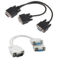 15Pin VGA male to 2 vga svga female adapter splitter video monitor cable Adapters