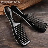 Natural Black Buffalo Ox Horn Comb Handmade Anti-Static Tooth Portable Massage Hair Combs