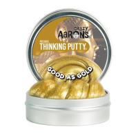 Crazy Aarons Thinking Putty - สีทอง Good as Gold รุ่น Precious Metals ดินน้ำมันวิทยาศาสตร์ ไม่มีวันแห้ง เล่นซ้ำได้เรื่อยๆ ปลอดภัย มี มอก. ไม่ใข่สไลม์