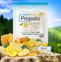 Propoliz Lozenge โพรโพลิส มิกซ์  ? ชนิดเม็ดอม รสน้ำผึ้ง มะนาว ขิง ปราศจากยาปฏิชีวนะ ไดคลอโรเบนซิล และแอลกอฮอล์  8 เม็ด/ซอง/kaidee2564