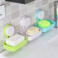 ❇ Suction Cup Soap Box High Quality Self Draining ABS Container Case Tray Decoration Soap Dish Kitchen