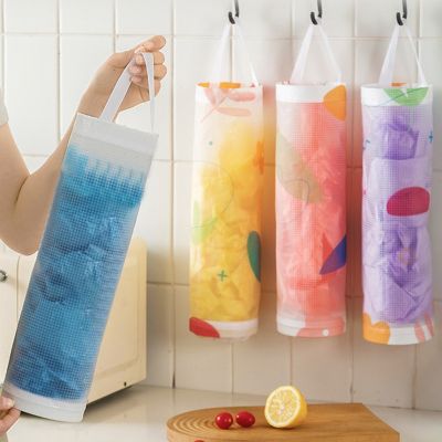 Trash Hanging Storage Plastic Bags Organization Kitchen Dispenser Garbage Wall Mounred Grocery Holder Home Garbage Organizer