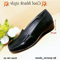 COD SDFERYRTUTYUY ? Cool black style ?คัชชูส้นเตารีดทรงสวยดูดีมีสไตล์ส้นสูง 1.5นิ้ว