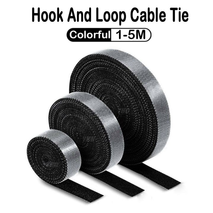 1-5m-roll-fastening-tape-cable-ties-reusable-hook-and-loop-straps-double-side-hook-roll-wires-cords-manage-organizer-straps-adhesives-tape