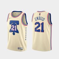 Top-quality 20-21 Nba Basketball Jersey Mens Philadelphia 76ers 21 Joel Embiid Hot Pressing Earned Jersey