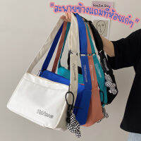 koreafashionshop(kr1851) กระเป๋าสะพายข้างKoNBAG ผ้าอ๊อกซ์ฟอร์ด (แถมที่ห้อย)