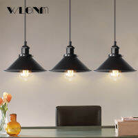 WLGNM 3PCS Industrial Vintage Black Chandeliers Hanging Lights Ceiling Metal Pendant Lamps For Home Kitchen Restaurant Bar Decor