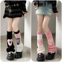 Loose Fit Leg Cover Leg Warmers Casual Leg Protector Stocking Knitted Leg Warmers Fall Winter Leg Warmers Heart Cross Leg Warmers Women Leg Warmers