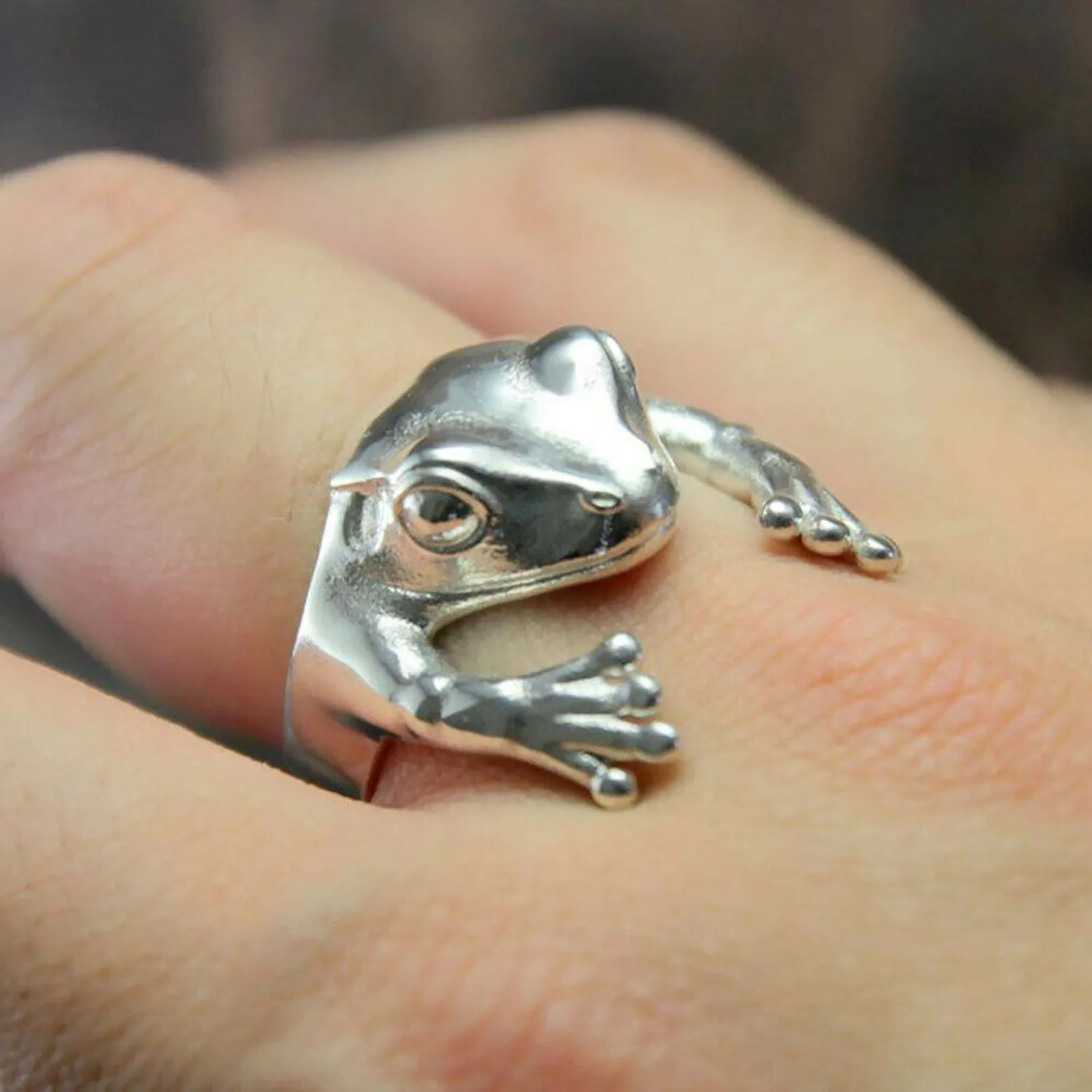 Kuhong Cute Frog Animal Ring Women 925 Silver Retro Personality Punk  Jewelry | Lazada PH