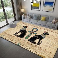 【DT】hot！ Ancient Egypt Egyptian Anubis Carpets for Room Bedroom Rug Anti-slip Floor Mats Household Area