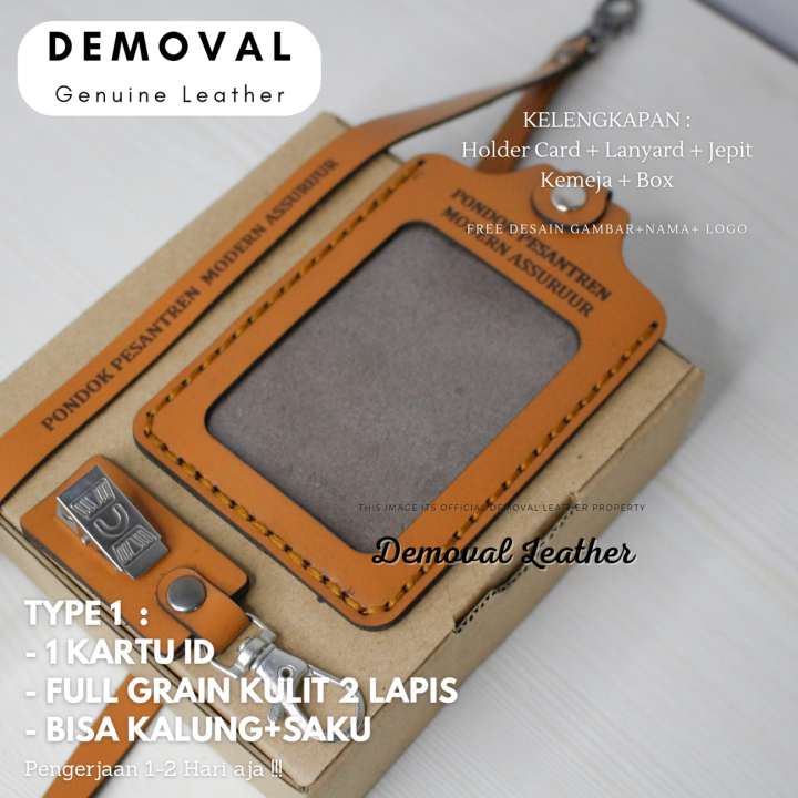 ID CARD HOLDER KULIT CUSTOM BUMN NAMA PERUSAHAAN SENDIRI KARTU