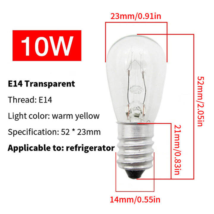 [Annabels] 10 15 20 25W E14 Oven Light Bulb Halogen Oven Refrigerator ...