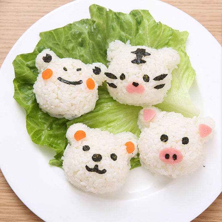 ruyifang-1ชุด-diy-ข้าวลูกแม่พิมพ์ชุดน่ารักหมีข้าวลูกแม่พิมพ์-bento-ซูชิเครื่องมือ-diy-น่ารักข้าวลูก-bento-maker-sandwich-diy-เครื่องมือครัว-gadgets