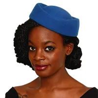 Wool Air Hostesses Pillbox Hat Millinery Making Fascinater Base Stewardess Oval Retro tail Party Wedding Church Hats