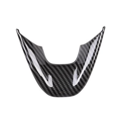 Car Carbon Fiber V Style Steering Wheel Panel Cover Trim Decoration Frame Sticker for 2022 I10