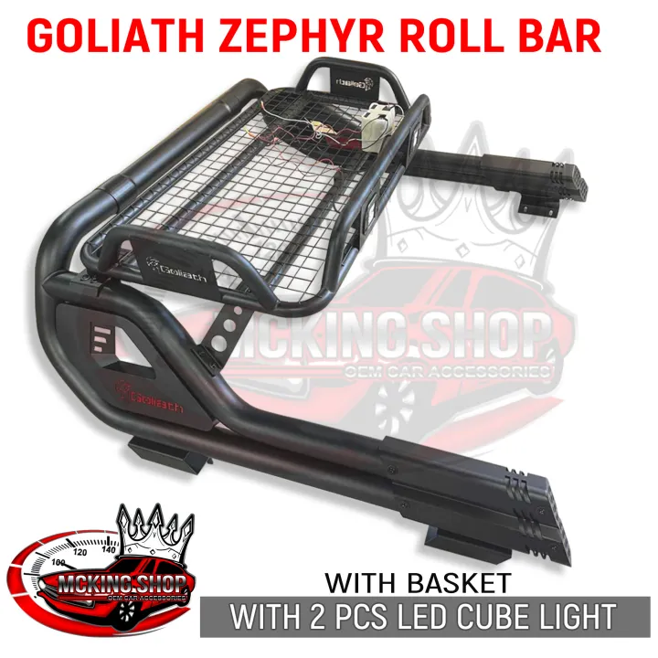 Mitsubishi Strada Triton 20152022 GOLIATH ZEPHYR Roll Bar with Basket