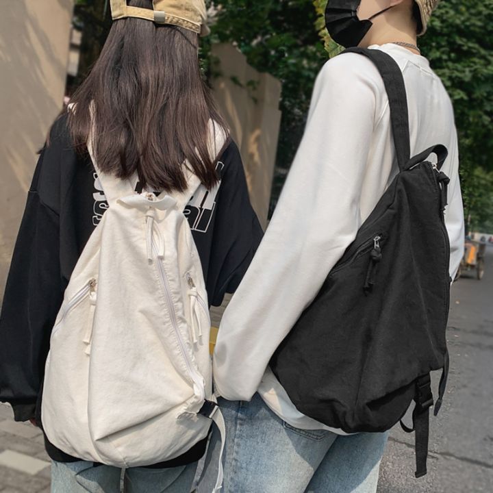 กระเป๋าเป้สะพายหลังสำหรับผู้หญิงแฟชั่น-joypessie-กระเป๋าสะพายสีดำผู้ชายกระเป๋านักเรียนคู่รักบุคลิกภาพสำหรับวัยรุ่น