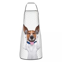 Unisex Funny Jack Russell Terrier Dog Bib Apron Adult Women Men Chef Tablier Cuisine for Cooking Kitchen Pet Baking