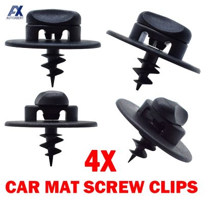 4X Carpet Clips Floor Mat Fixing Grip clip Turn Twist Lock Screw Oval Hole For Vw Audi Skoda Seat Buckle Mounting Point Clamp