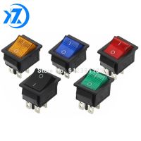 5Pcs KCD4 Rocker Switch Power Switch Self-Lock 2 Position 4 Pins With Light 15A 250VAC/20A 125VAC 32x25mm