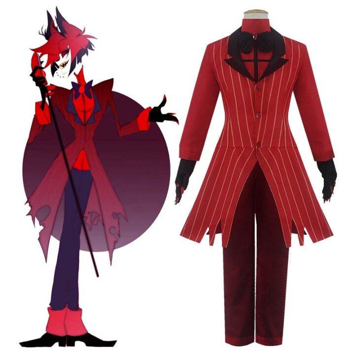 ALASTOR Hotel Hazbin Cosplay Costume Uniform Halloween Outfit Suit Wig ...