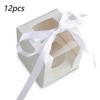 12Pcs Packaging Xmas Window Party Box Clear Single Boxes