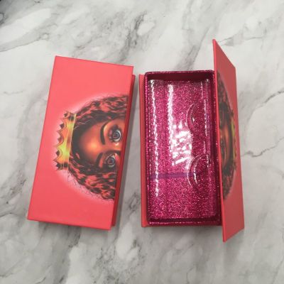 Custom Private Logo Eyelashes Packaging for 25mm 27mm Mink Lashes Rectangle Eyelash Box