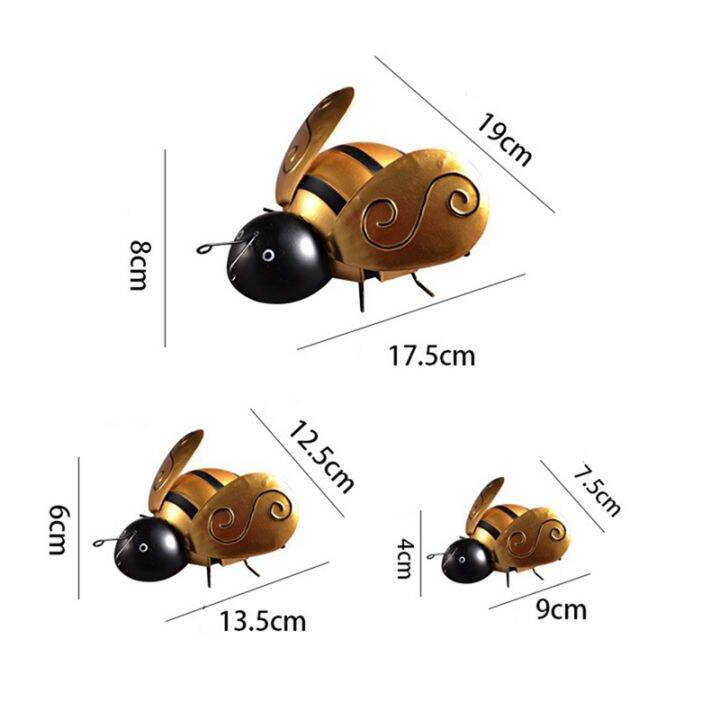 3pcs-bumble-bee-metal-wall-art-indoor-outdoor-bee-hanging-decor-for-home-restaurant-garden-yard