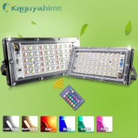 =(K)= ไฟ LED ส่องสว่าง50W แสงไฟสว่างจ้า RGB 220V LED ตัวสะท้อนถนนไฟอัตโนมัติกันน้ำ IP65สปอตไลท์ไฟ Led ส่องสว่างกลางแจ้ง