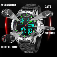 2022 LIGE New Men Watch Dual Display Sports 30M Waterproof Digital Watches Wristwatch Quartz Watch for Men Relogio Masculino+Box