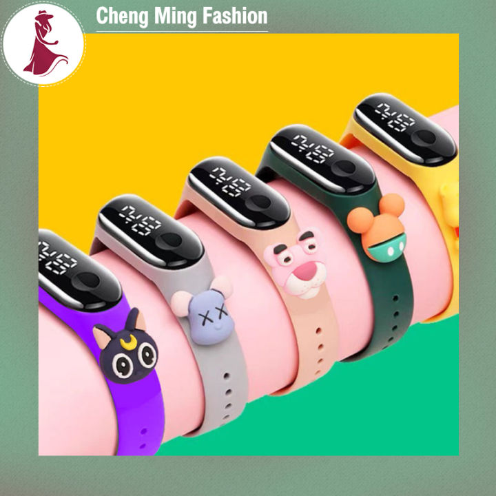 jam-tangan-elektronik-การ์ตูน-cheng-ming-สำหรับผู้ชายผู้หญิงนำหน้าจอสัมผัสตุ๊กตาอนิเมะน่ารักนาฬิกาข้อมือสำหรับนักเรียน