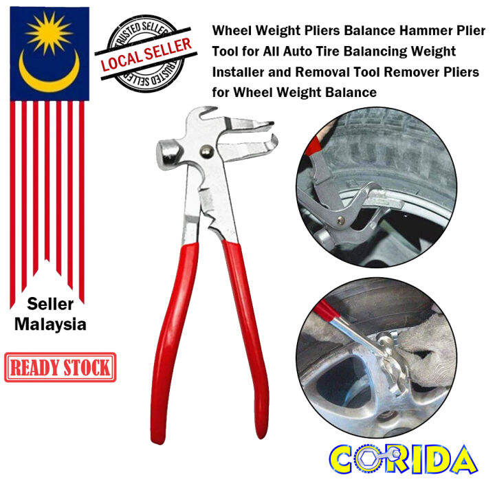 Wheel Weight Pliers Balance Hammer Plier Tool for All Auto Tire