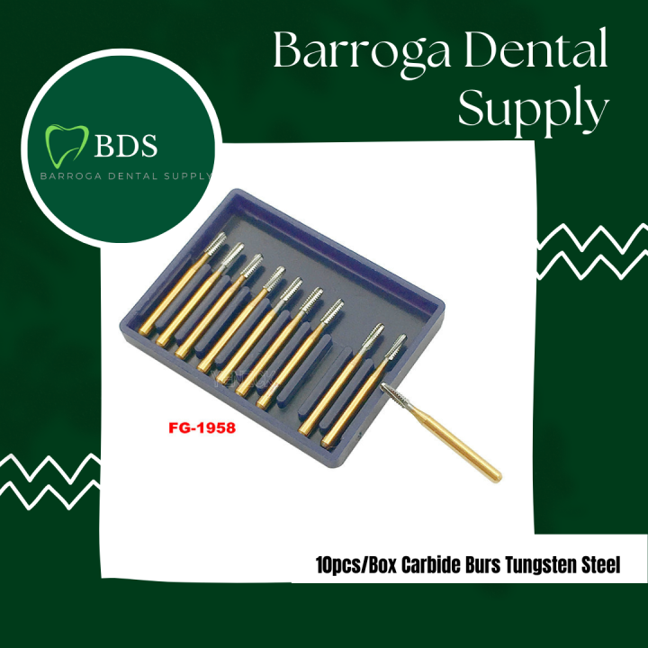 High Speed Dental Tungsten Steel Carbide Burs Crown Metal Cutting Burs FG1957/1958 Dentistry
