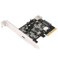 Pci E X4ดั้งเดิมเป็นอะแดปเตอร์ฮับต่อ C3.1 Asm1142คอมพิวเตอร์ Usb แบบตั้งโต๊ะ