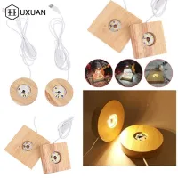 【YD】 Dispaly Base Glass Resin Ornament Night Lamp Rotating Display 7/8cm