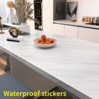 Tabletop Renovation Stickers Waterproof Marble Wallpaper Self Adhesive Oil Proof Contact Paper for Kitchen Countertop Home Decor
