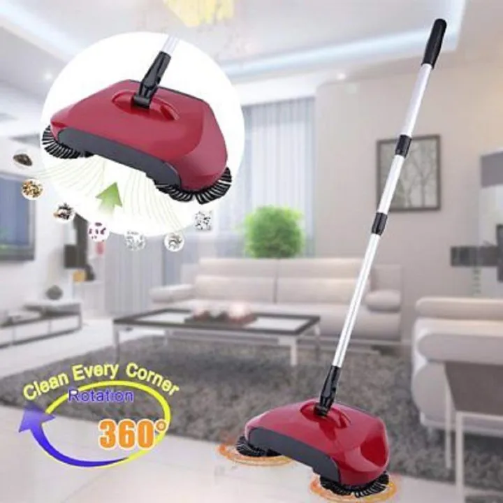 Sweeper Cleaner Spin Broom Mop Original Rotating Hard Floor Sweeper Cleaner Vacuum Mop Mop With