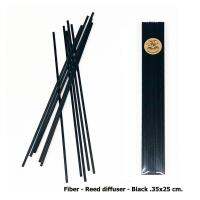 Aroma&amp;More  Fiber reed sticks diffuser – ก้านไฟเบอร์ กระจายกลิ่นน้ำหอมสีดำและสีขาว ช่วยกระจายกลิ่นน้ำหอมปรับอากาศอโรมา 10 ก้าน  3.5mm x 25mm. 1แพ็ค/3แพ็ค