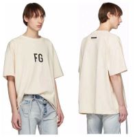 ™ Fear of God ความกลัวของพระเจ้าใหม่ของผู้ชายและผู้หญิงเสื้อยืดหลวม F G ฝ้ายพิมพ์แขนสั้นเสื้อยืด