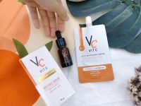 VC Vit C Bio face Serum (10 g.) เซรั่มวิตซีน้องฉัตร /ดับเบิ้ลวิตซี แบบซอง (น้องฉัตร) 2 in 1 เนื้อ เซรั่ม + ครีม VC ครีมซองคู่ / C Whitening Cream แบบซอง 7g.