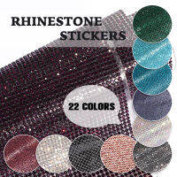 24*40เซนติเมตร g litter แก้ว rhinestone ตาข่ายตัดแก้ไขด่วนคริสตัลผ้าริบบิ้น A pplique สำหรับชุด DIY ศัพท์ตกแต่งรถสติ๊กเกอร์งานฝีมือ