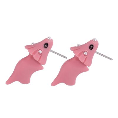 【CW】1Pair Earlobe Animal Bite Earring Women Cartoon Shark Dinosaur Resin Stud Earrings Ear Studs Bite Girls Earrings Jewerly GiftTH