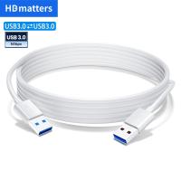 Kabel ekstensi USB 3.0 putih USB 3.0 Pria ekstensi kabel USB 3.0 pria KE pria untuk kotak TV Radiator