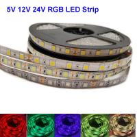 【cw】 5V 12V 24V RGB LED Strip Light Waterproof 5050 5M Flexible RGB Led Strip Light 5 12 24 V Tape Led Strip lamp Tv Backlight Ribbon 【hot】