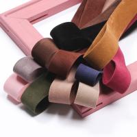 【hot】！ 5 Yards/Roll 25 38mm Color Face Suede Blank Pressing for Bows Crafts Clothing Accessories