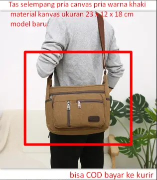 Jual Tas Selempang Pria Canvas Cotton