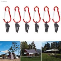 ▩☊⊙ Waterproof Thumb Outdoor Hiking Camping Tent Awning Windproof Fixing Clamp Grip with Carabiner Hook Plastic Alligator Clip