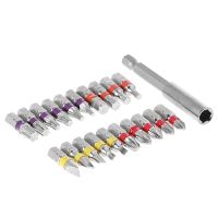 【CW】 20 Pcs Torx Flat Screwdriver Bit Set Color Coded with Magnetic Holder